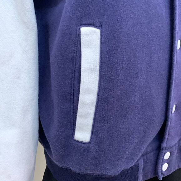 Marvel CAPTAIN USA Medium Navy White Snap Button Front Long Sleeve Unisex Jacket - Picture 7 of 14